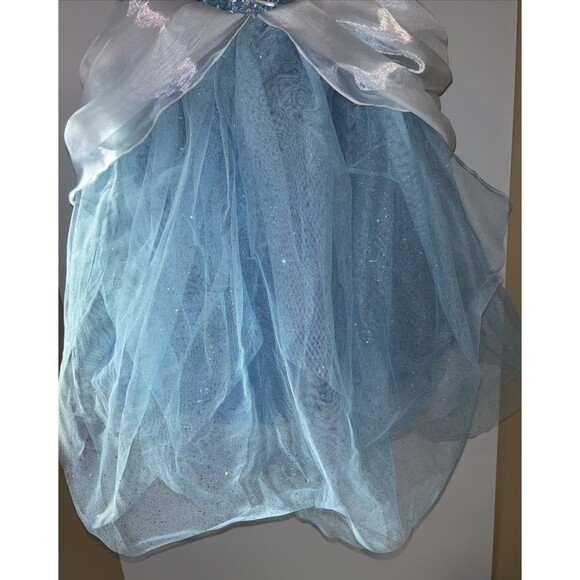 Disney Store Cinderella Costume Dress Up Halloween Princess Blue Gown Girl 7/8 - Picture 7 of 14